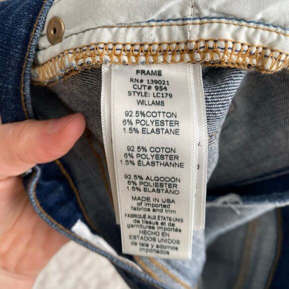 Frame Denim Le Cutoff Short Womens Size 24 Dark Wash LC179 Williams - Picture 3 of 3